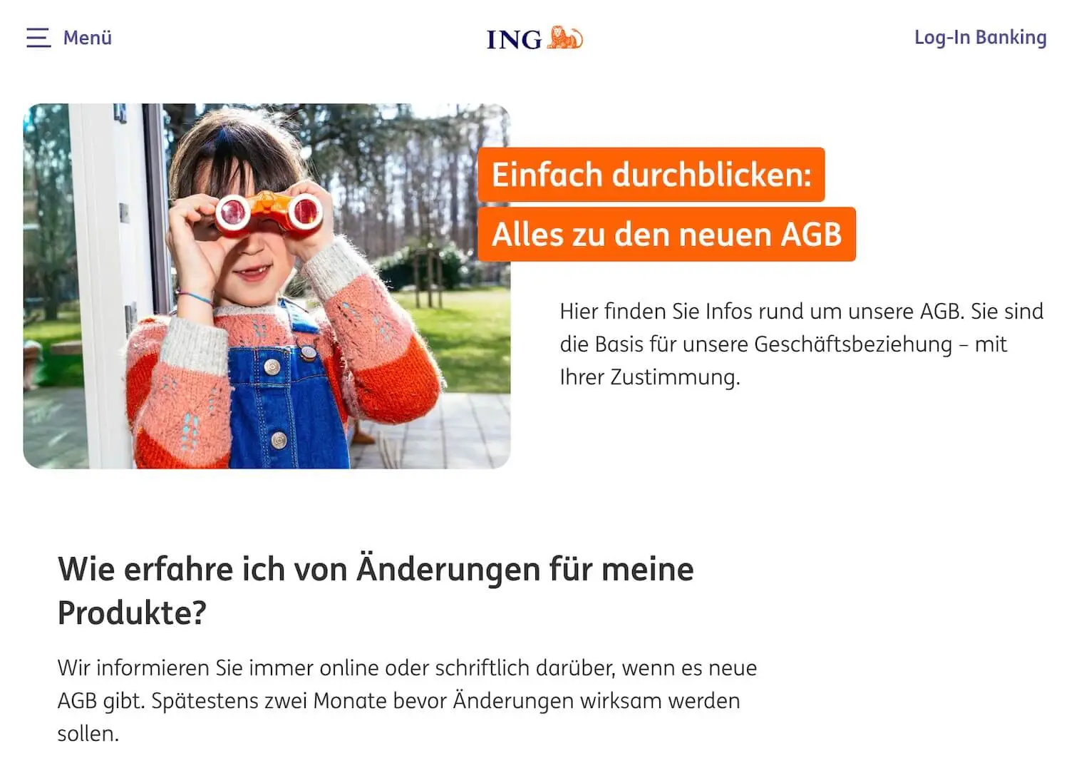 Neue Konditionen bei der ING